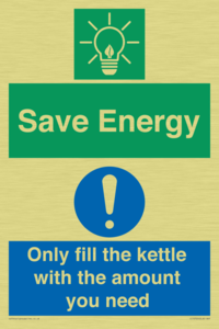 Save Energy - Only fill the kettle with the amount you need
